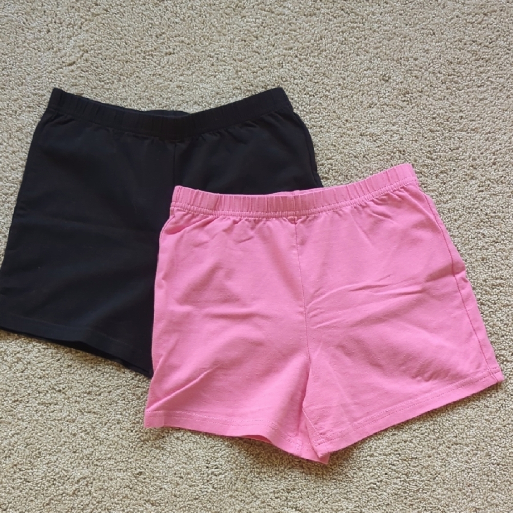 NEVER USED Girls Black and Pink Biker Shorts